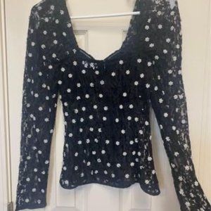 Black off the shoulder top